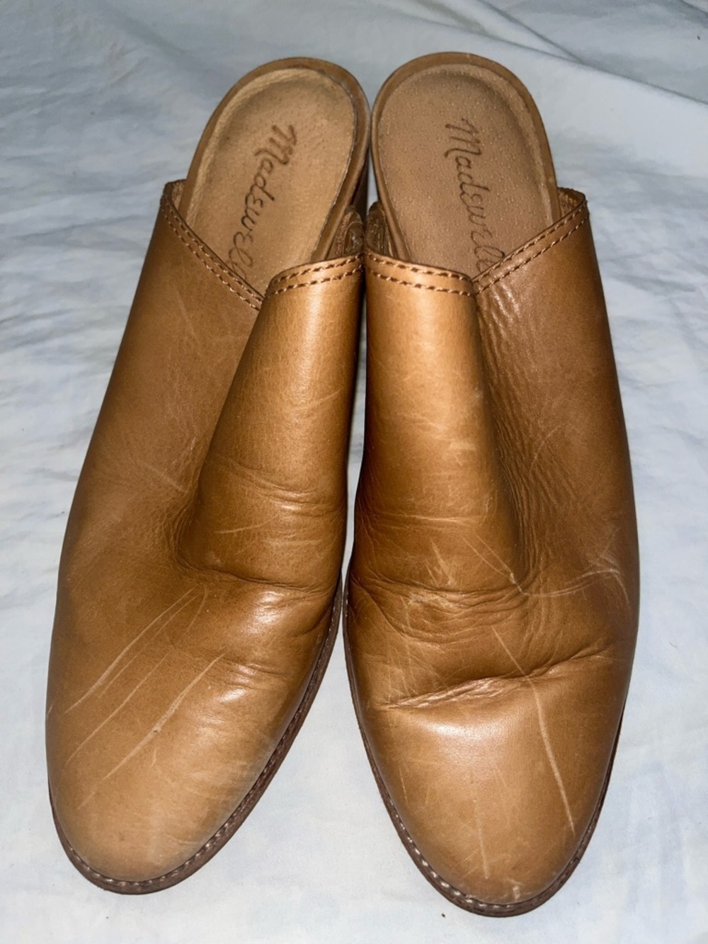 Madewell Tan Leather Slip-On Mules size 7